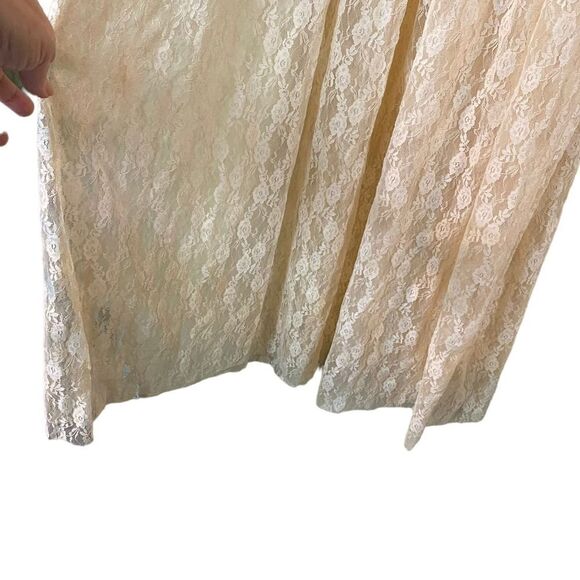 Ivory Long Lace Summer Dress Size Medium - Picture 5 of 9